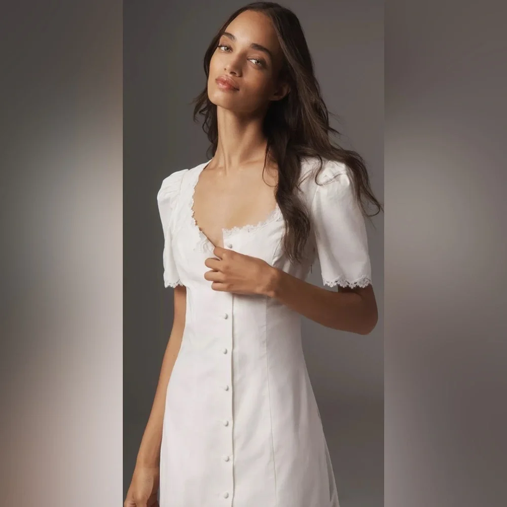 Reformation Alida Dress in White - Picture 2 of 7